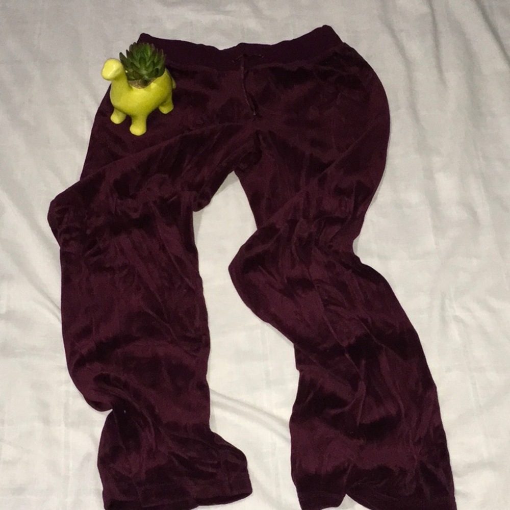 Maroon Velour Sweats